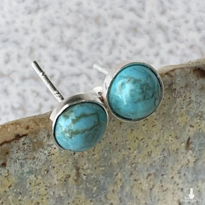 Srebrne sztyfty z howlitami drobineczki d113