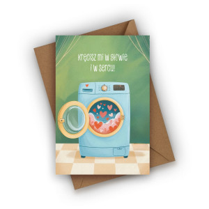 Kartka walentynkowa- Kręcisz mi w głowie i w sercu!