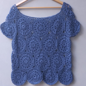 Ażurowa na lato w kolorze jeansowym