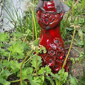 anioł ceramiczny - makowa panienka