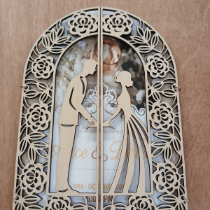 Zaproszenia na ślub -etui ze sklejki