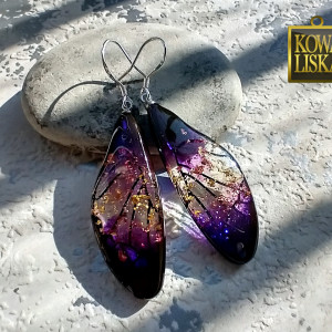 Wing - kolczyki z żywicy