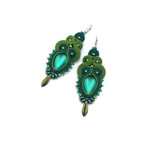 „Amaya” kolczyki sutasz zielone wiosenne lekkie