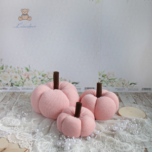 Jesienne dynie dekoracyjne, dekoracja do domu, biura, szkoły, różowe 3szt GOTOWE