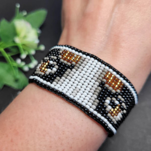 Bransoletka uniseks "Oczy" Berneński pies pasterski "berneńczyk"