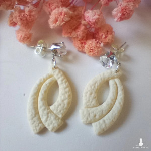 "Dafne" v.1 - kolczyki z gliny polimerowej.