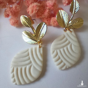 "Dafne" v.2 - kolczyki z gliny polimerowej.