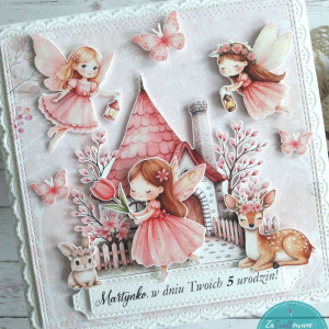 Kartka urodzinowa z wróżkami 2, personalizacja