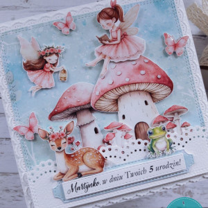 Kartka urodzinowa z wróżkami 3, personalizacja