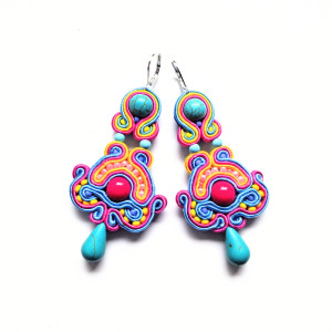 Madras Blue kolczyki sutasz