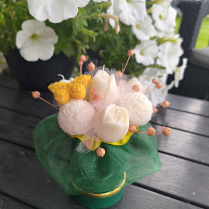 Candle Flower box mini wykonany z naturalnych świec sojowych