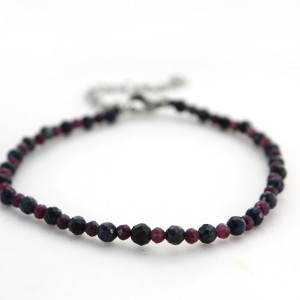 Bransoletka z szafirów i rubinów