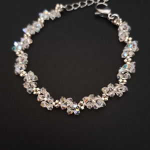 Delikatna Bransoletka z Kryształków  - Idealna Biżuteria na Ślub i Inne Okazje