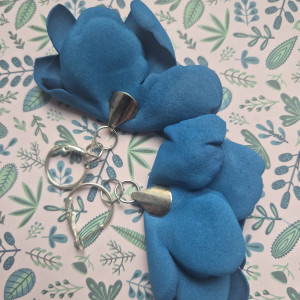 Kolczyki kwiaty niebieskie