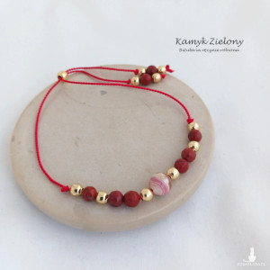 Jaspis - bransoletka z kamieni naturalnych