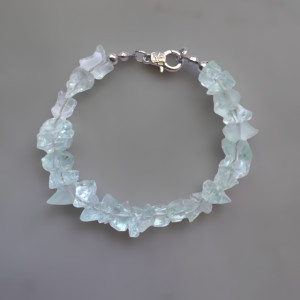 Bransoletka z surowych bryłek Akwamarynów