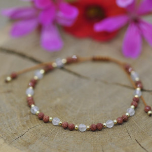 Bransoletka z Piaskiem Pustyni, Topazem i Pozłacanym Srebrem