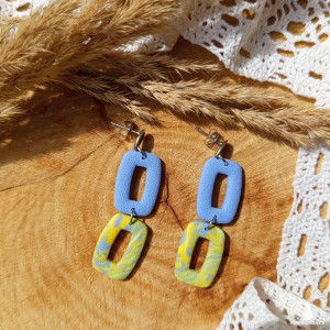 "Vila I" - kolczyki z gliny polimerowej.