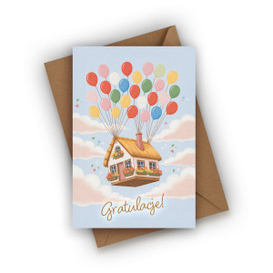 Kartka na parapetówkę- Gratulacje!