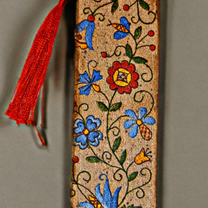 Drewniana zakładka do książki "Wzór kaszubski"