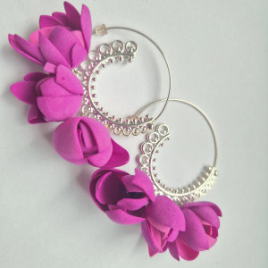 Kolczyki magnolie boho