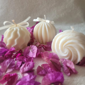 Zestaw upominkowy świec sojowych na tacce