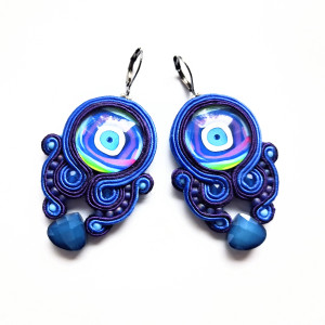 Oko Proroka kolczyki sutaszowe