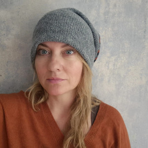 Czapka Smerfetka szara