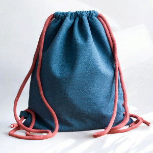 Turkusowy workoplecak z plecionki