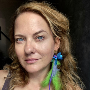 Kolczyki  pióra i kwiaty