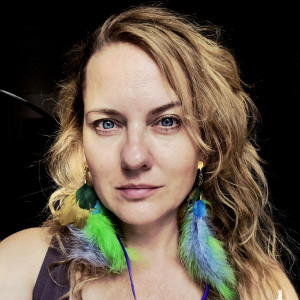 Klipsy  pióra i kwiaty