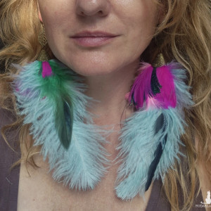 Kolczyki duże   pióra