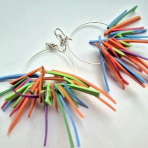 Kolczyki duże   kolorowe koła