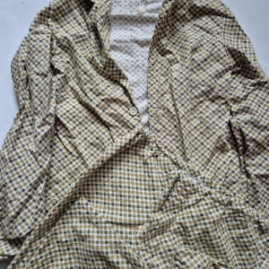 Garniturowa piżama w kratkę bawełna