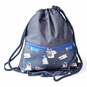 Workoplecak wodoodporny, worek plecak, worko plecak, plecako worek, plecak wodoodporny pies mops