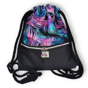 Workoplecak wodoodporny, worek plecak, worko plecak, plecako worek, plecak wodoodporny pióra tęczowe
