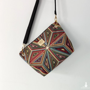 Torebka R U T H Geometric Shapes-żakardowa torebka midi