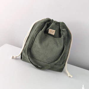 SummerBag F O R E S T-duża ciemnozielona torba sztruksowa