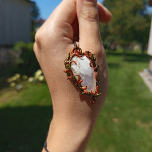 Leśny naszyjnik z agatem, idealny na prezent, magia fantasy, fairycore, goblincore