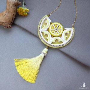 Naszyjnik cytrynowy gotyk