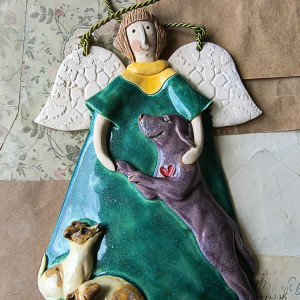 Anioł z labradorem i 2 JRT