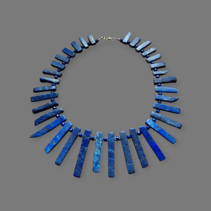 Wyrazisty duży naszyjnik z Lapis Lazuli