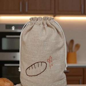 Lniany worek na pieczywo chleb bułki 100 % len