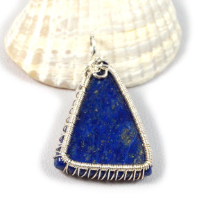 Lapis lazuli, Srebrny wisior, ręcznie wykonany, prezent dla niej, prezent dla mamy, prezent urodzinowy, biżuteria ręcznie robiona