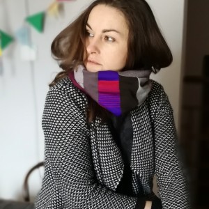 komin patchwork etno rower wiosna ciepły