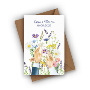 Personalizowana Kartka ślubna dla Młodej Pary