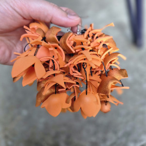 Kolczyki pomarańczowe dlugie