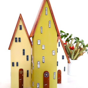 Dekoracyjne domki drewniane.