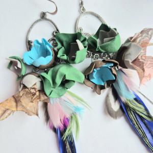 Kolczyki Boho kolorowe szalone