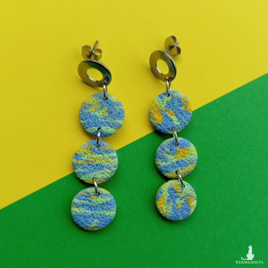 "Nelly I"- kolczyki z gliny polimerowej.